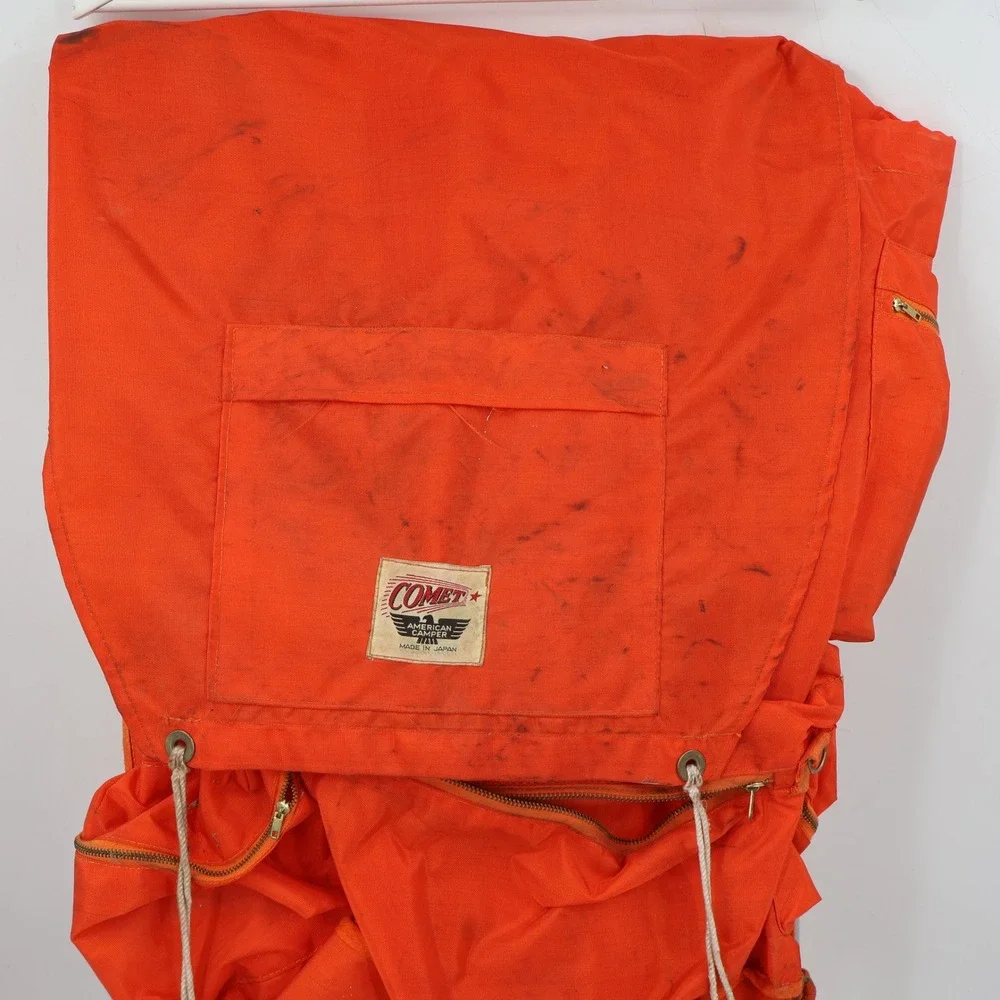 Comet American‎ Camper External Frame Backpack Unisex Large Orange Vintage Japan